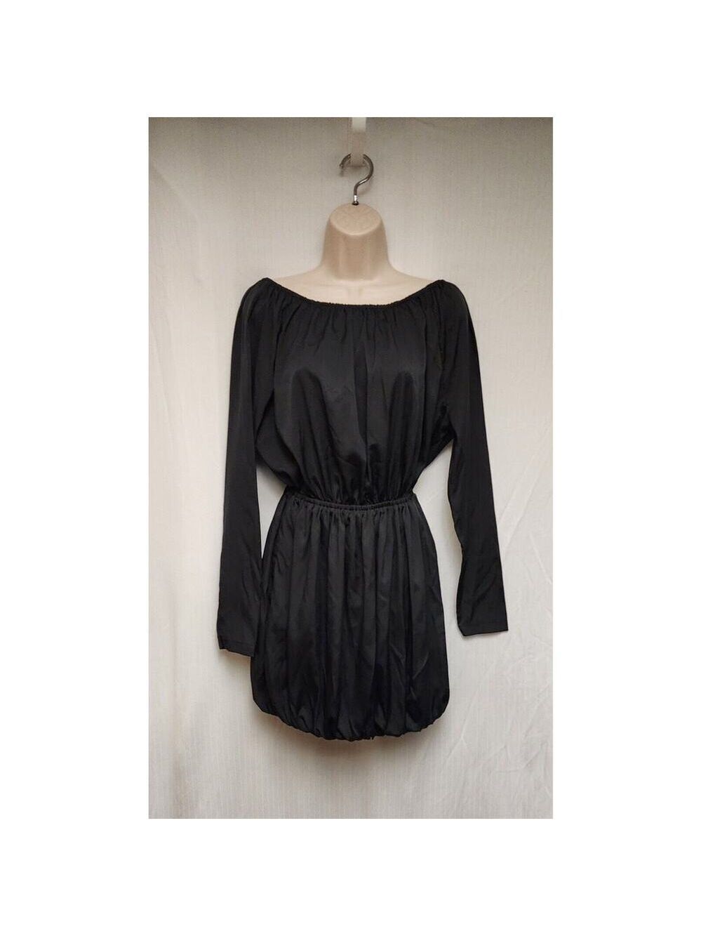 Converse Black Long Sleeve Balloon Skirt Mini Dress – Size M - Picture 5 of 7